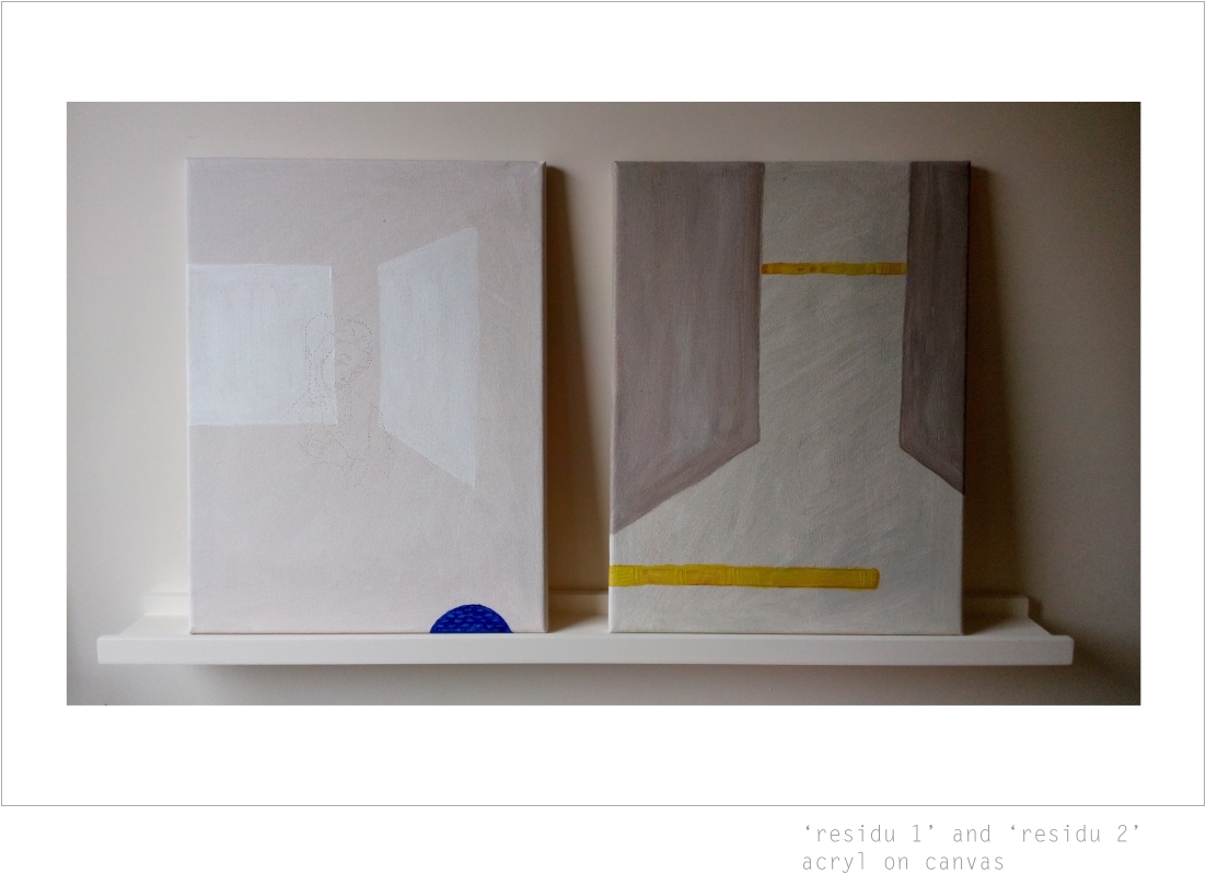 ArtStudio Daarheen_Residu 1 en 2, painting acryl on canvas