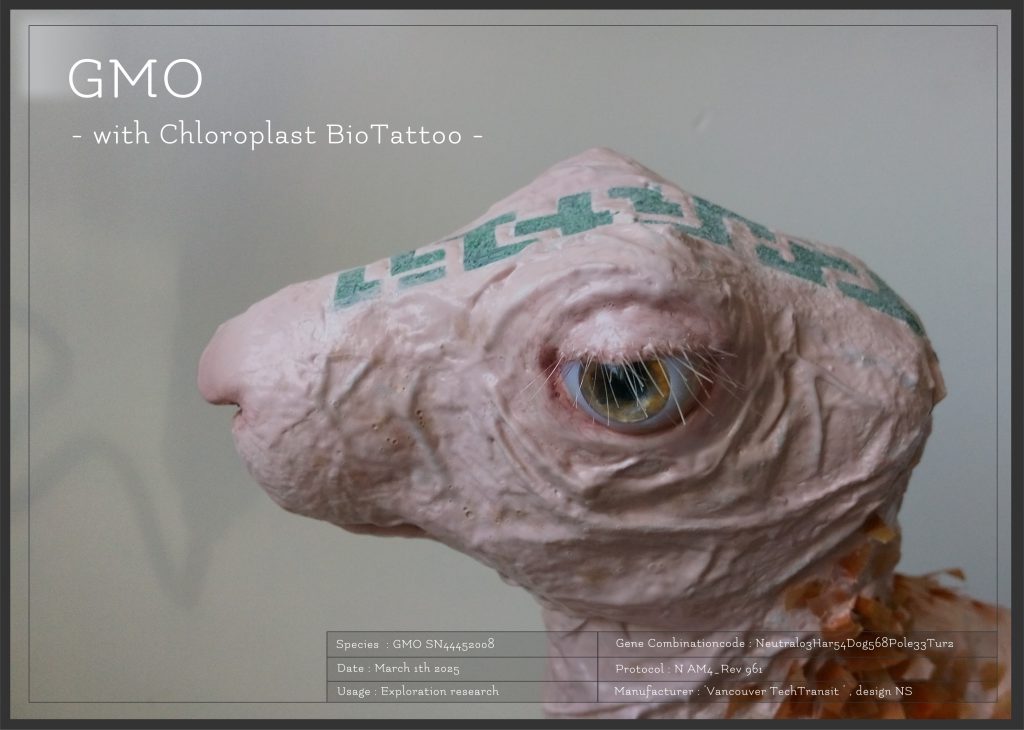 GMO with chloroplast BioTattoo by designer Nicole Spit