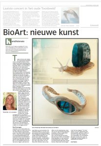 BioArt artikel in Noord Hollands Dagblad